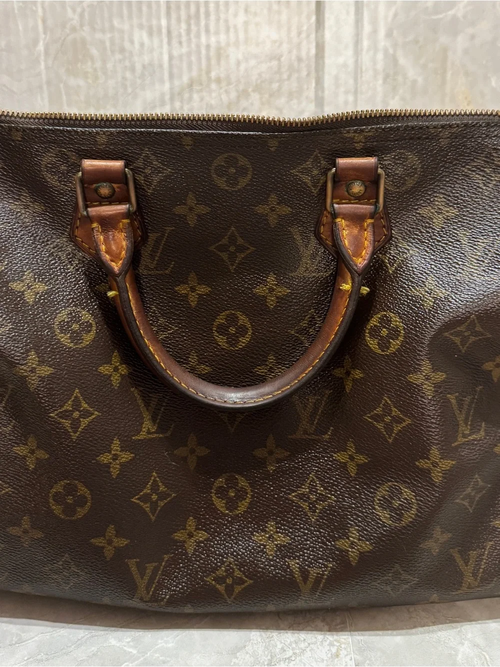 Louis Vuitton Brown Boston Monogram Speedy 30